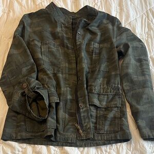 Sanctuary Men's Olive Camouflage Field Jacket